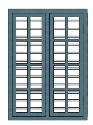2-panel steel window SC204