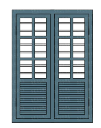 2-panel steel window SC206