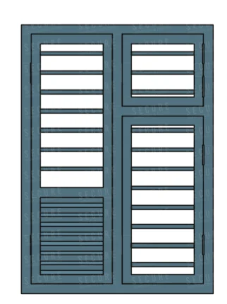 2-panel steel window SC207