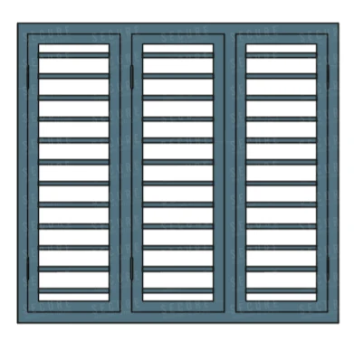 3-panel steel window SC300