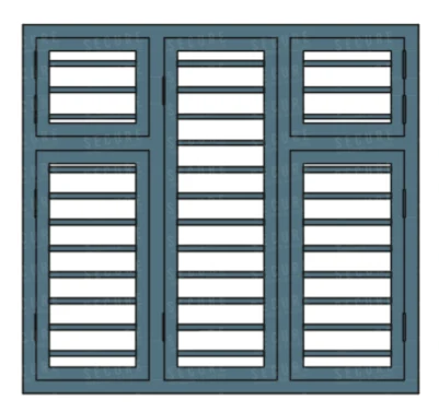 3-panel steel window SC302