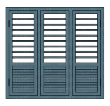 3-panel steel window SC305
