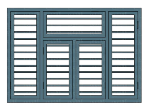 4-panel steel window SC401