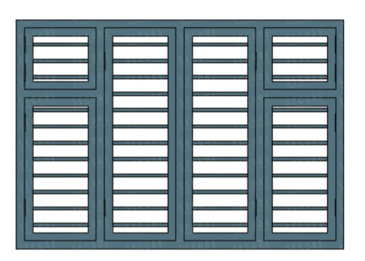 4-panel steel window SC402