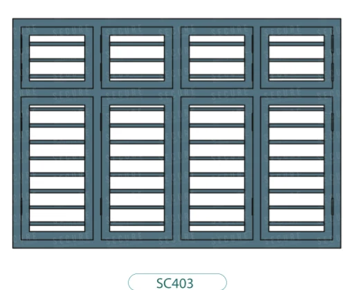 4-panel steel window SC403