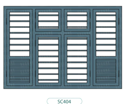 4-panel steel window SC404
