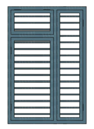 Asymmetric top-light steel window SC601