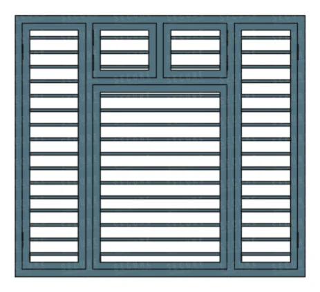 Panoramic centre steel window SC603