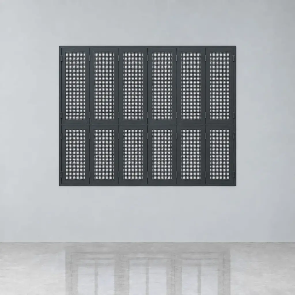 Steel Mesh Window — Grey